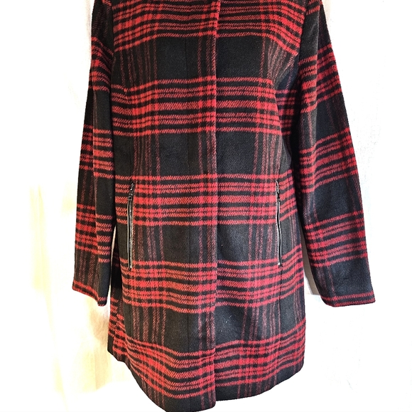 CYN & LUCA M Single Breasted Plaid Coat - Picture 5 of 11